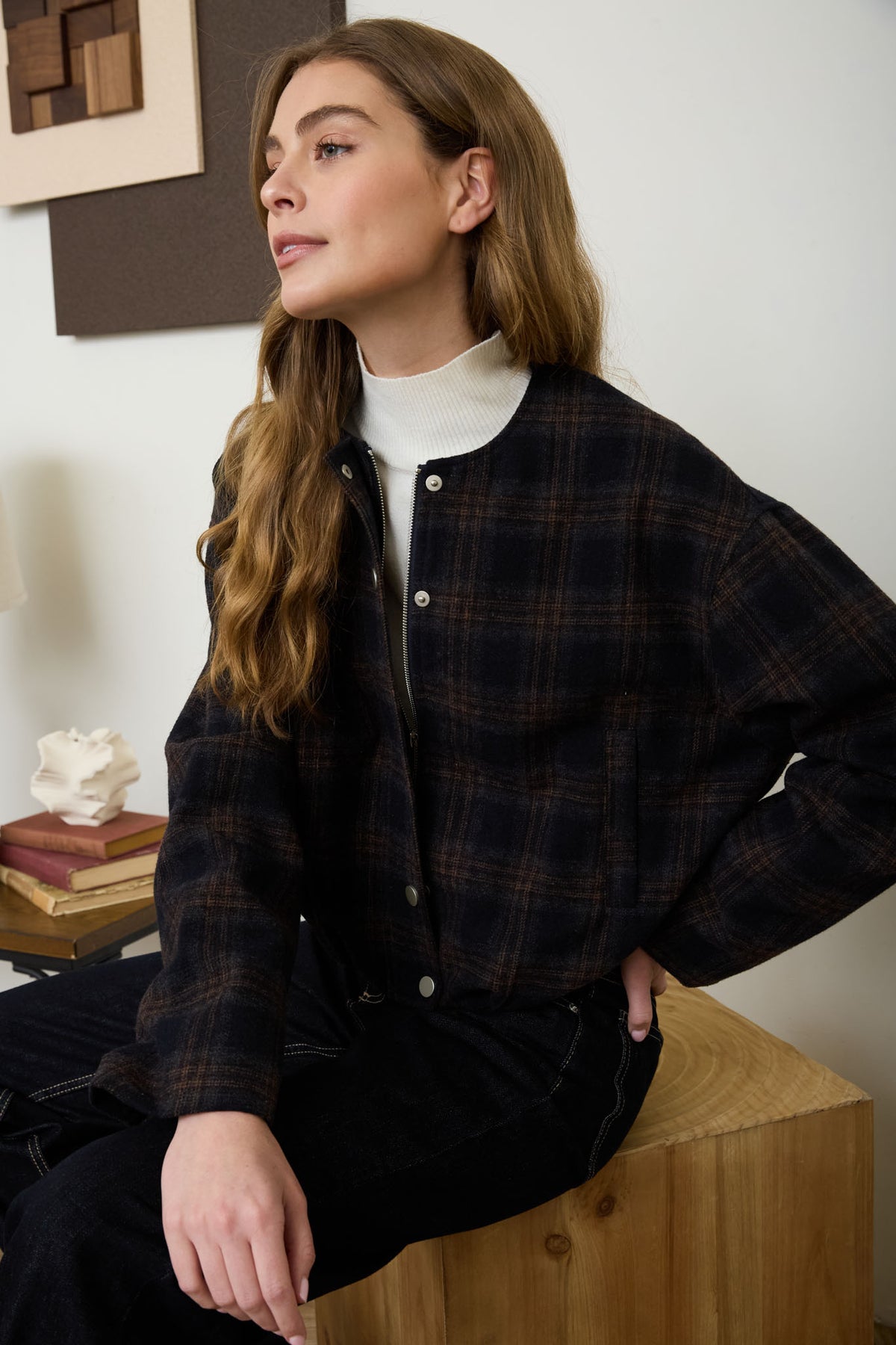 Zoe and Claire Plaid Jacket