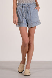 Denim Paperbag Shorts