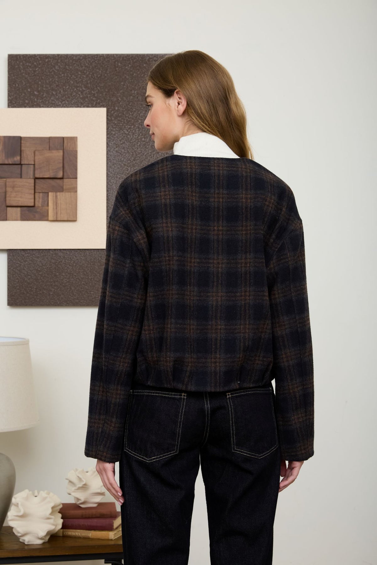 Zoe and Claire Plaid Jacket