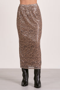 The Leopard Sequin Skirt