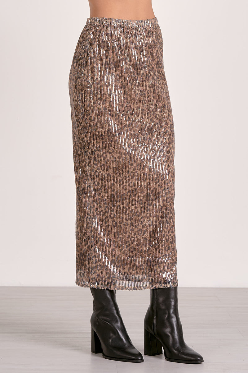 The Leopard Sequin Skirt