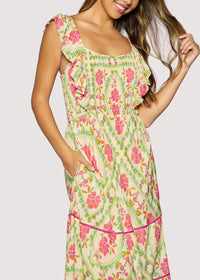 FIESTA FLORA MIDI DRESS