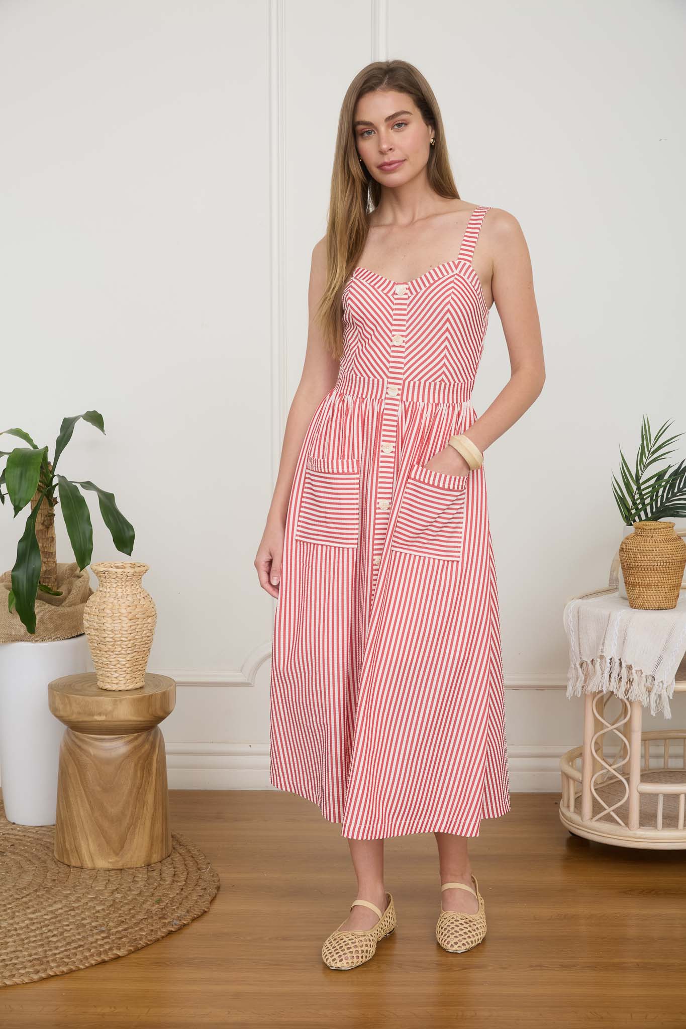 Sleeveless Stripe Dress