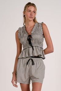 Peplum Tie Top
