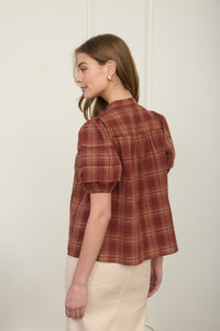 Zoe and Claire Plaid Top