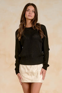 Elan Open Weave Sweater