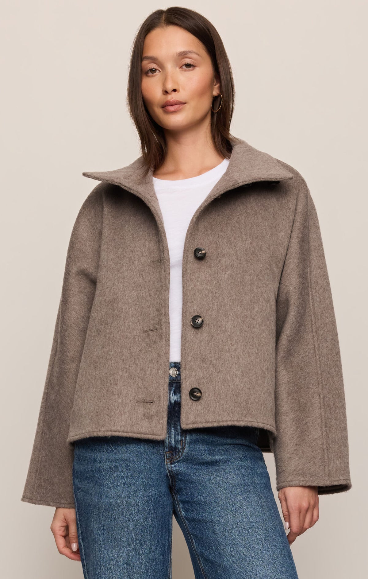 Z Supply Mynka Funnel Neck Coat