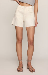 Z Supply Jonah Mid Rise Relaxed Short Cream