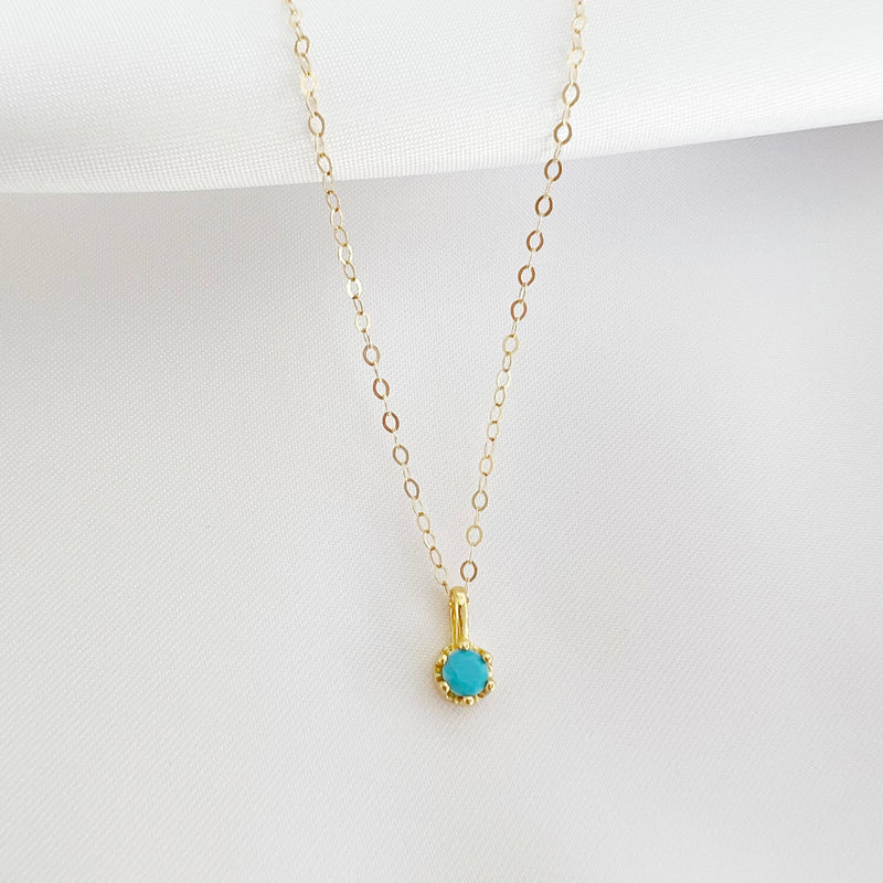 Oceane Turquoise Necklace Gold Filled