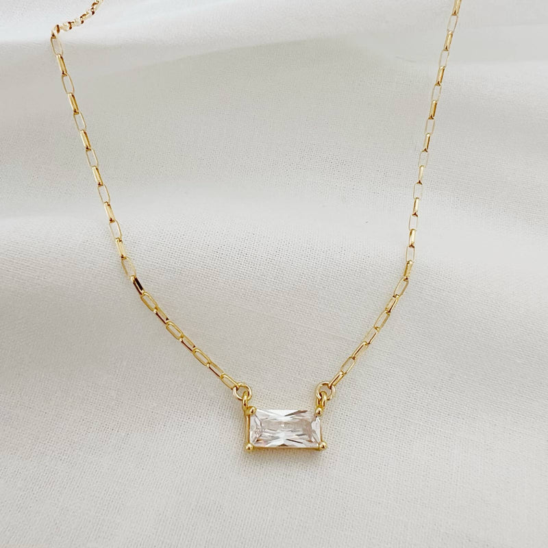 Leighton CZ Gold Filled Pendant Necklace
