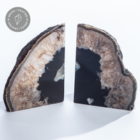 Black Agate Bookends