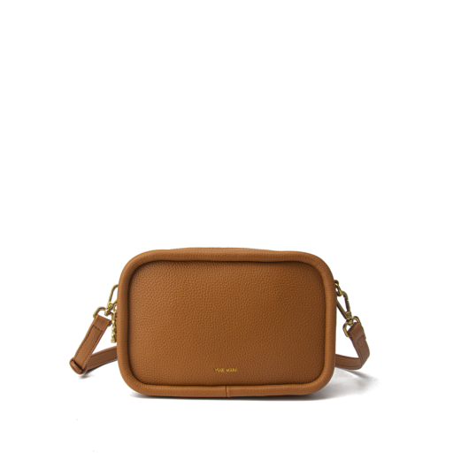 Erika - Recycled Vegan Crossbody Bag - Mustard Pebbled