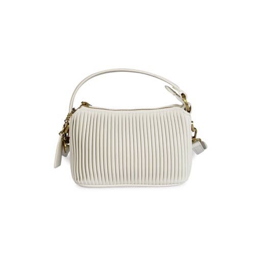 Ella Crossbody - Recycled Vegan Bag - Coconut Cream Pleated